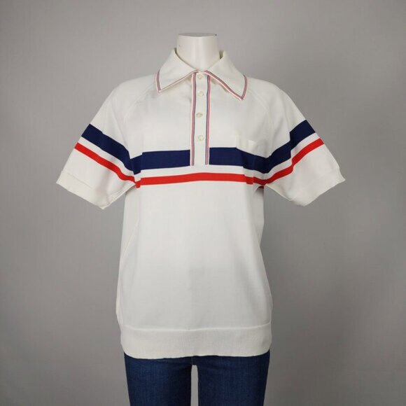 Vintage Pellini Imports White Collared Polo Shirt Size M - Picture 1 of 6